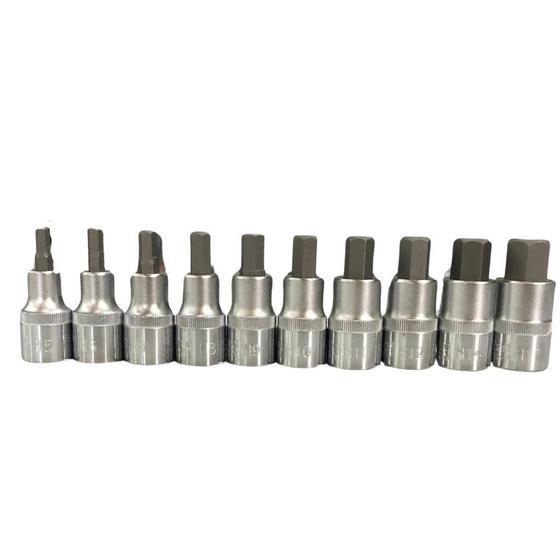 Imagem de Jogo De Soquete Allen 1/2 Hexagonal 5 A 17 Mm 10 Peças R62558010 Gedore Red