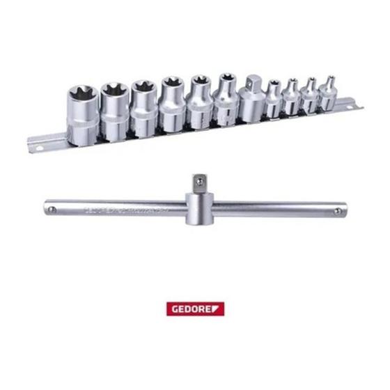 Imagem de Jogo De Soquete Torx Femea Com 12 Peças R58018012 Gedore Red