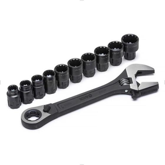 Imagem de Jogo De Soquete Vortex X6 Com 11 Peças 10MM A 19MM Com Chave 8" ST09000 Sata