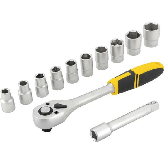 Imagem de Jogo de Soquetes com Catraca 1/2" 12 Peças  Vonder