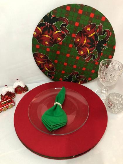 Imagem de Jogo De Sousplat Natalino 6 Peças Completos Estampa Natal 4