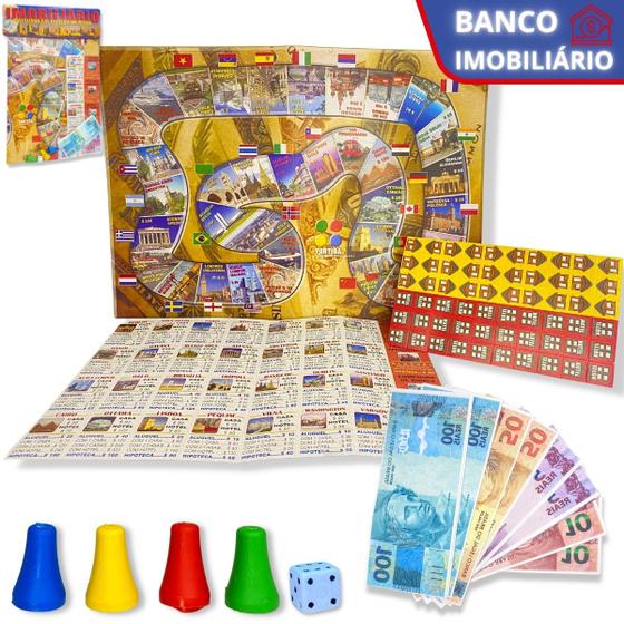 Jogo De Tabuleiro Banco Imobiliário Mesa Brinquedo Educativo Menor preço em Jogo De Tabuleiro Banco Imobiliário Mesa Brinquedo Educativo