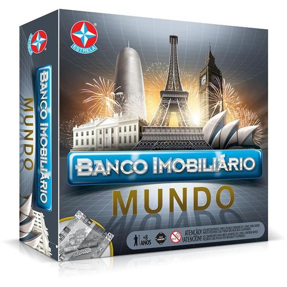 Imagem de Jogo de Tabuleiro Banco Imobiliario Mundo