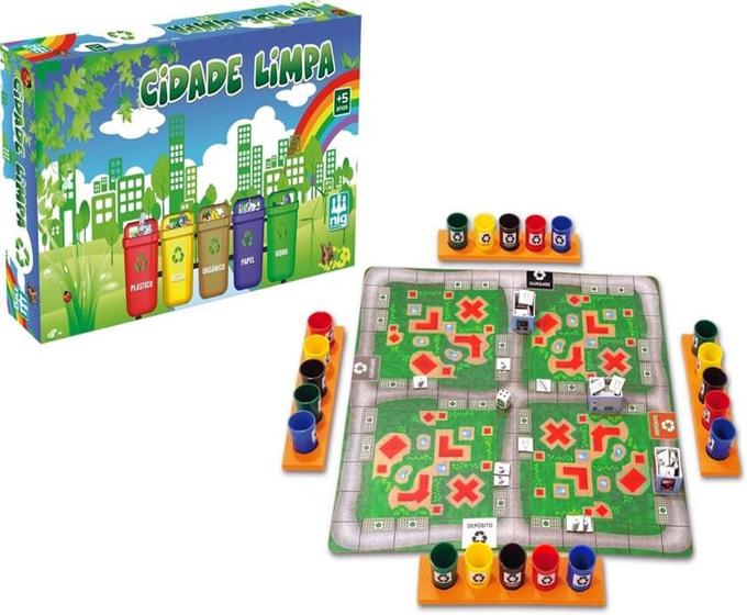 Jogo De Tabuleiro Cidade Limpa Didático Educativo - Nig - NIG ...