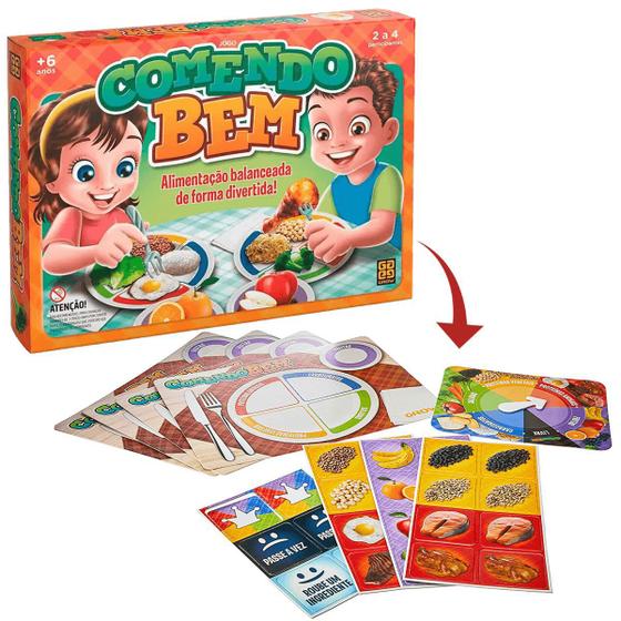Jogo de Tabuleiro Comendo Bem Educativo 2 a 4 Jogadores Grow - Jogos de ...