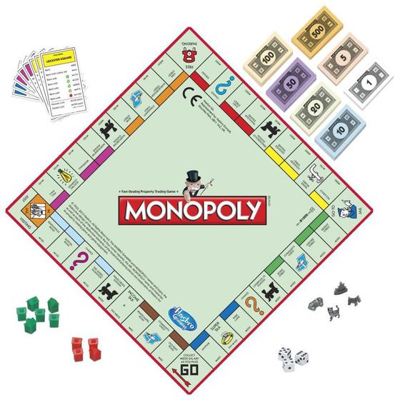Jogo de Tabuleiro Compacto Monopoly Grab e Go Hasbro Jogos de