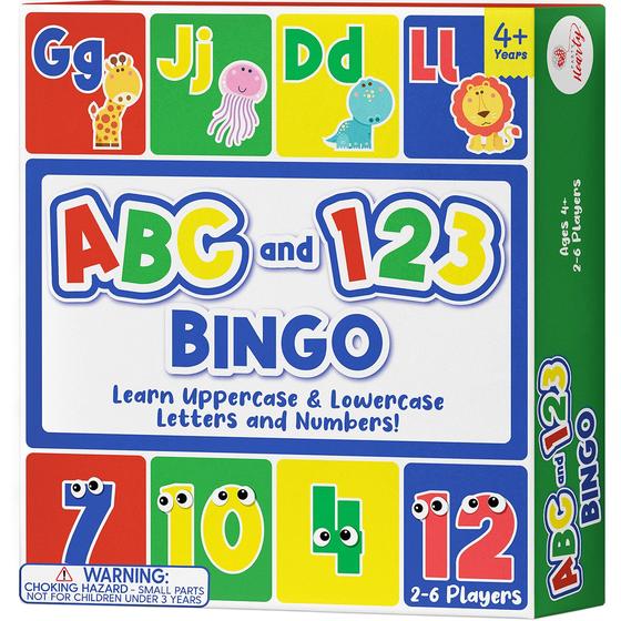 Imagem de Jogo de tabuleiro de bingo Party Hearty Alphabet and Number Kids 4+