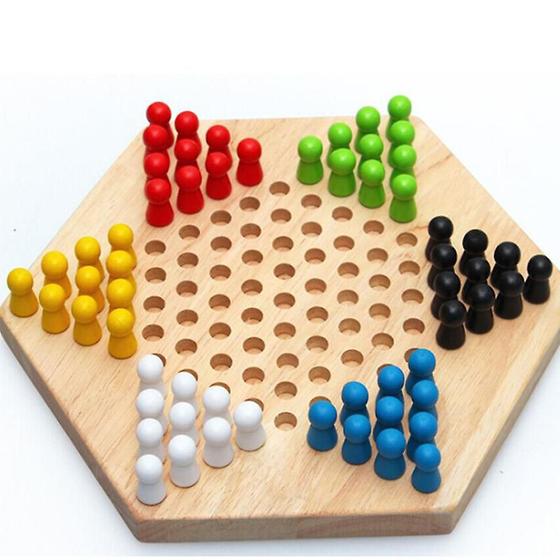 Imagem de Jogo de tabuleiro de brinquedo das crianças Hexágonos de madeira Hexágono Parent-chi