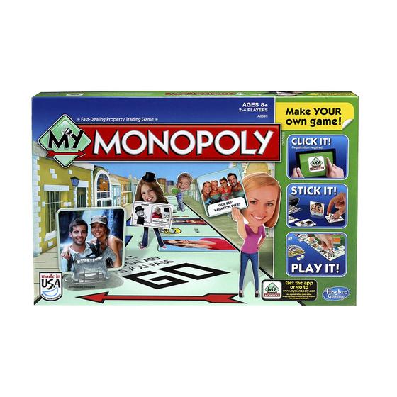 Imagem de Jogo de tabuleiro Hasbro Gaming My Monopoly com adesivos e cartões