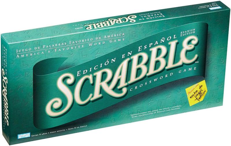 Imagem de Jogo de tabuleiro Hasbro Gaming Scrabble Spanish com telhas de madeira