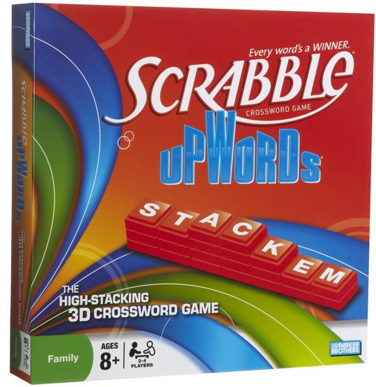Imagem de Jogo de Tabuleiro Hasbro Upwords - Jogo de Palavras 3D Clássico