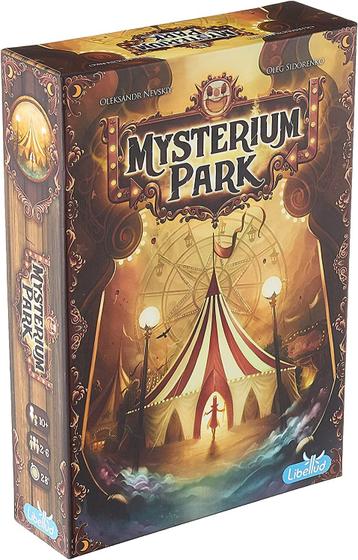 Imagem de Jogo de tabuleiro mysterium park  Jogo de tabuleiro misterioso   de Jogos de Tabuleiro Cooperativo Jogo divertido para noite de jogos adultos e familiares  Idades a 10 anos ou mais  2-6 Jogadores  Tempo médio de jogo 28 minutos  Feito por Libellud