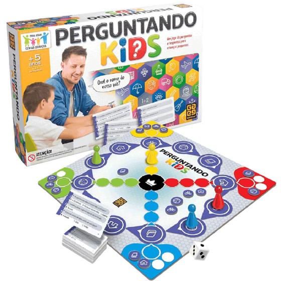 Jogo de Tabuleiro Perguntando Kids Perguntas e Respostas - Grow - Jogos ...