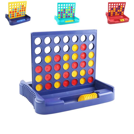 Imagem de Jogo de tabuleiro Pup Go 4 in a Row com 6 discos de reposição para crianças a partir de 3 anos, azul