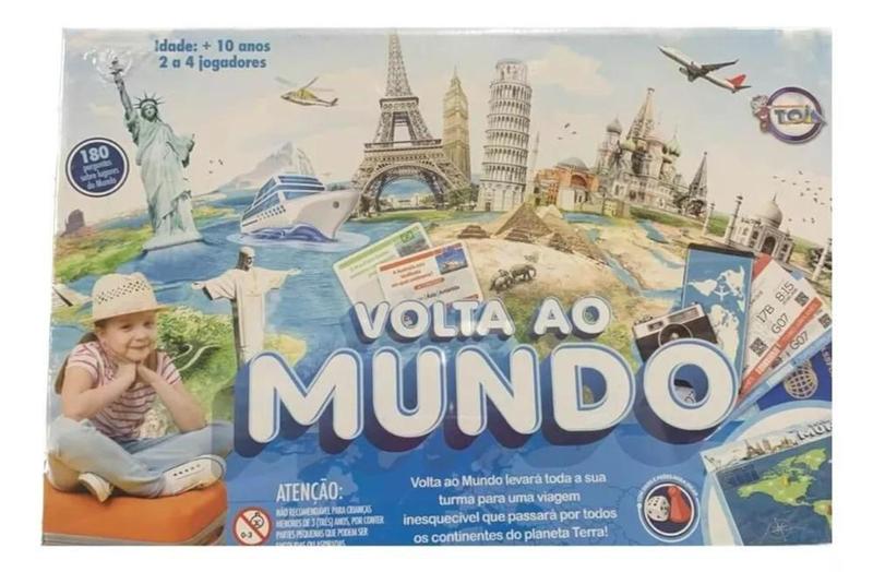 Imagem de Jogo De Tabuleiro Volta Ao Mundo Brinquedos Toia - 12192