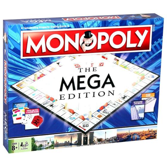 Imagem de Jogo de tabuleiro Winning Moves Mega Monopoly com 12 espaços extras