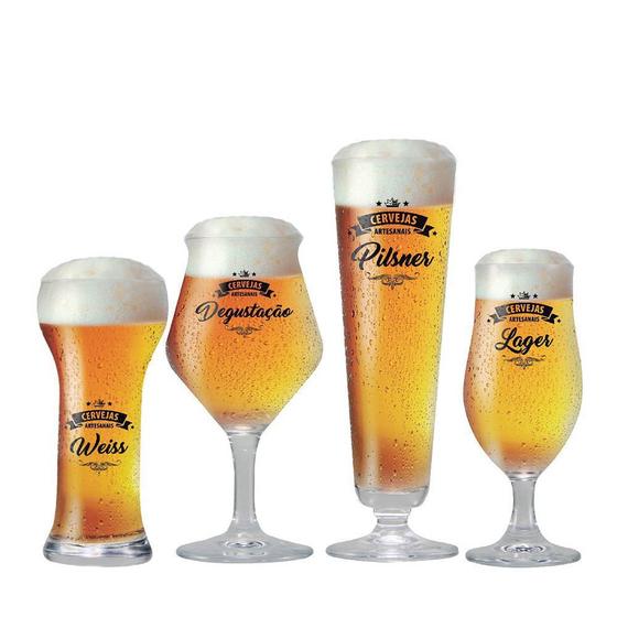 Imagem de Jogo de Taça Beer Sommelier Cervejas Claras 4 Pcs 520ml