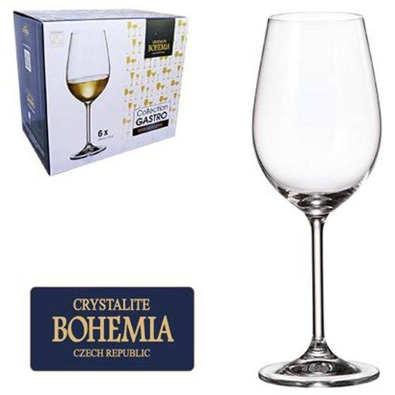 Imagem de Jogo De Taca De Cristal Para Vinho Branco Com 6 Unidades Gastro Bohemia 350ml