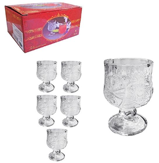 Jogo De Taca De Vidro Para Licor Com 6 Peças 50ml - Transparente Menor preço em Jogo De Taca De Vidro Para Licor Com 6 Peças 50ml - Transparente