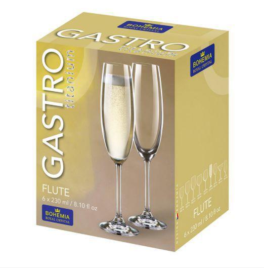 Imagem de Jogo de Taças 06 Peças Para Champagne de Cristal Gastro 230ml