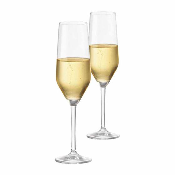Imagem de Jogo de Taças Champagne Elegance Cristal 260ml 2 Pcs