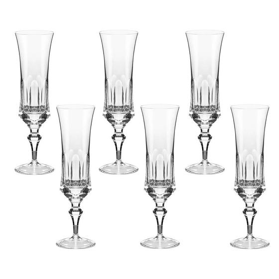 Imagem de Jogo de taças champanhe em cristal Strauss 210ml 6 peças