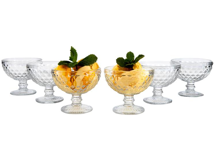 Jogo de Taças de Sobremesa de Vidro 380ml 6 Peças Haus Concept Bico de Jaca