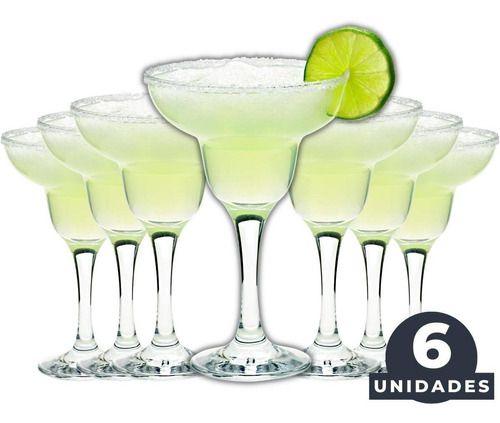 Imagem de Jogo de Taças de Vidro Margarita Alta Qualidade Para Drinks Refinados Premium 6 Taças Vidro Copo Bebida Decoração Festa