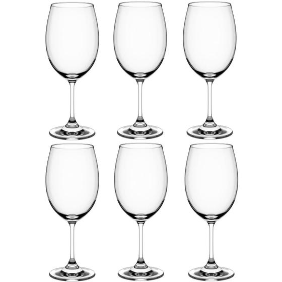 Jogo de Taças de Vinho Cristal 6 Peças Taças Para Vinho 450ml Transparente Sense Menor preço em Jogo de Taças de Vinho Cristal 6 Peças Taças Para Vinho 450ml Transparente Sense