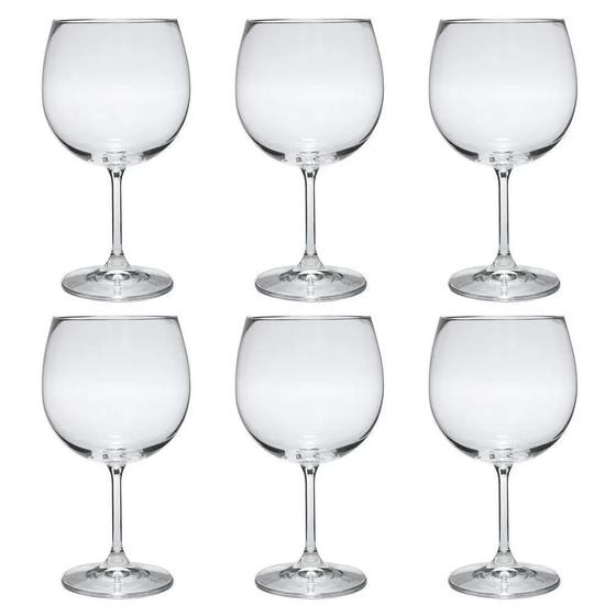 Imagem de Jogo de taças de vinho em cristal Bohemia 600ml Gastro 6 peças
