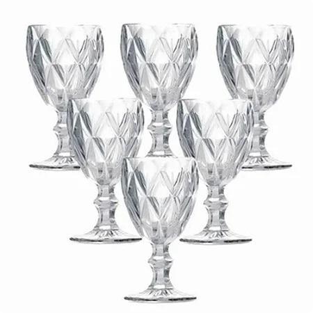Imagem de Jogo De Taças Diamante Cristal 6 Peças 340ml