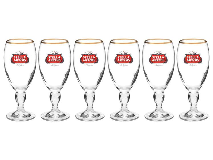 Imagem de Jogo De Taças Para Cerveja De Vidro 6 Peças -Stella Artois