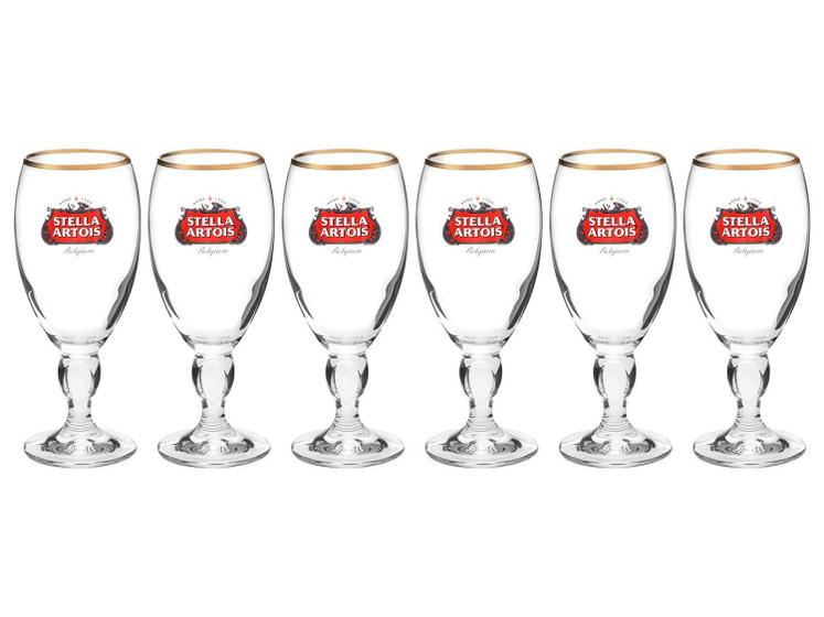 Imagem de Jogo De Taças Para Cerveja De Vidro 6 Peças -Stella Artois