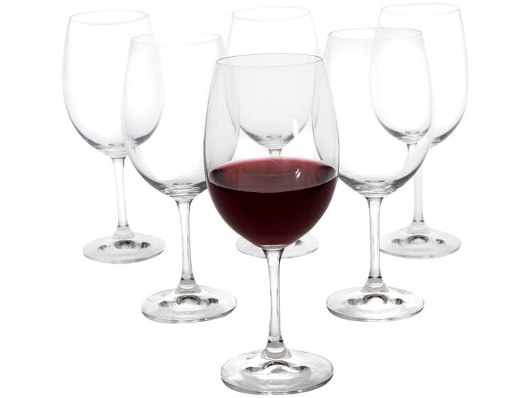Jogo de Taças para Vinho Cristal 450ml 6 Peças - Haus Sense Bohemia - Taça de Vinho - Magazine Cbeneficio