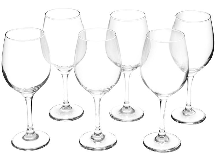 Jogo de Taças para Vinho e Água em Vidro 6 Peças 490ml Nadir Barone Imagem de Jogo de Taças para Vinho e Água em Vidro 6 Peças 490ml Nadir Barone