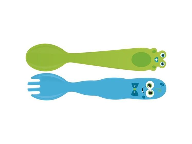 Imagem de Jogo de talheres 2 peças monsterbaby misto sortidos com talheres de poliester tramontina