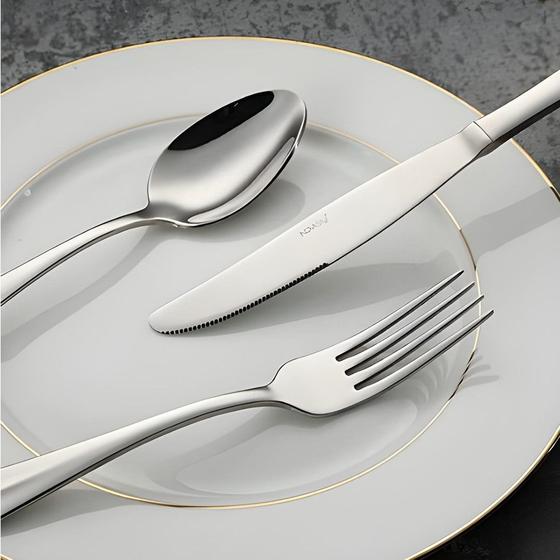 Imagem de Jogo de Talheres 36 Peças para Cozinha Aço Inox Conjunto de Talheres Prime