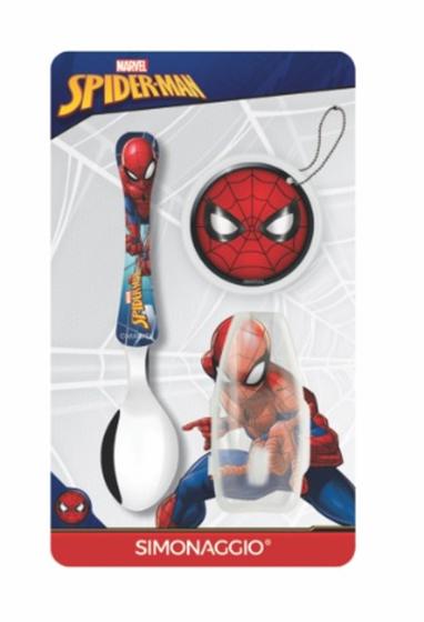 Imagem de Jogo de talheres + chaveiro marvel kids 3pc homem aranha