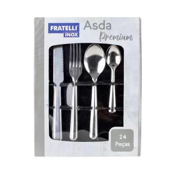 Jogo De Talheres Conjunto Inox 24 Peças Cozinha Kit Faca Garfo Colher Menor preço em Jogo De Talheres Conjunto Inox 24 Peças Cozinha Kit Faca Garfo Colher