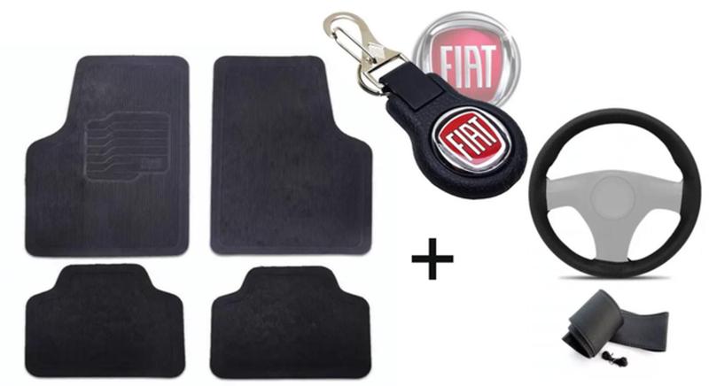 Imagem de Jogo de Tapete de Borracha para Fiat Siena Fire 2010 a 2023 com 4 Peças
