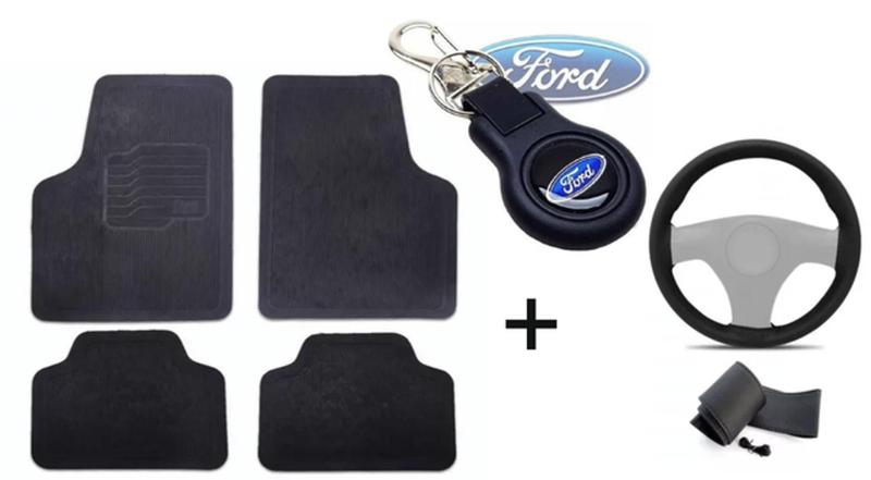 Imagem de Jogo de Tapete de Borracha para Ford Fiesta Rocam 2010 a 2023 com 4 Peças