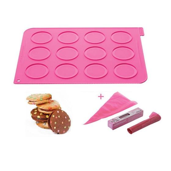 Imagem de Jogo De Tapete E Saco Para Macarons Silicone Silikomart