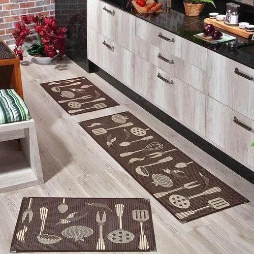 Jogo de Tapete Para Cozinha Passadeira Sisal kit 3 Peças Lancer Menor preço em Jogo de Tapete Para Cozinha Passadeira Sisal kit 3 Peças Lancer
