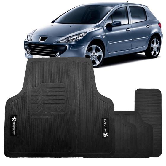 Jogo de Tapete Peugeot 307 2007 a 2012 Borracha Com Logo Menor preço em Jogo de Tapete Peugeot 307 2007 a 2012 Borracha Com Logo