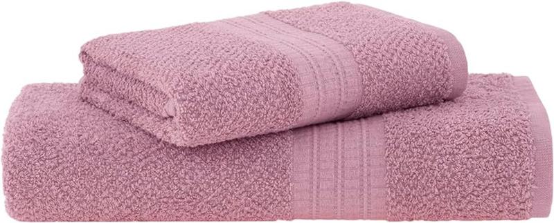 Imagem de Jogo de toalha 2 peças frape rosa bubbemeyer 100% algodão