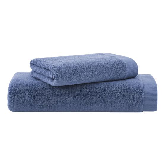 Imagem de Jogo de Toalha Banhão + Rosto 2 Buddemeyer Dual Air Cotton 100% Algodão Azul