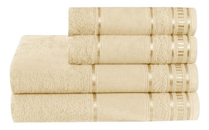 Imagem de Jogo de Toalhas 4 Peças Conforto Premium, Absorção e Felpudez Extra