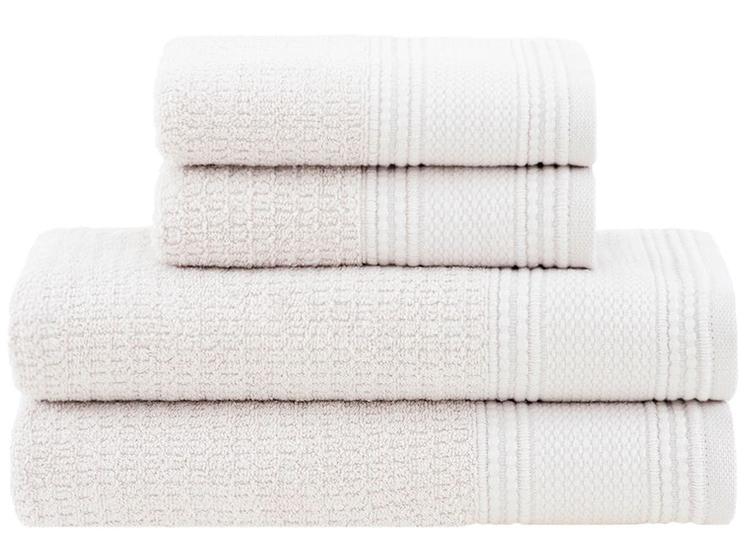 Jogo de Toalhas Buddemeyer 100% Algodão Novita Extra Soft Jacquard Felpa Bege 4 Peças
