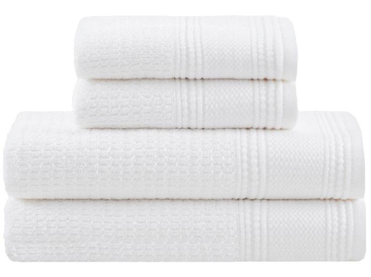 Jogo de Toalhas Buddemeyer 100% Algodão Novita Extra Soft Jacquard Felpa Branco 4 Peças