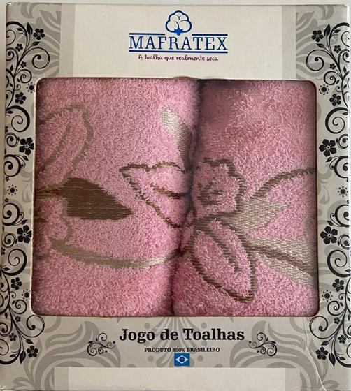 Imagem de Jogo de toalhas mafratex - rosa